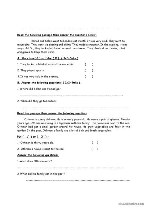 Comprehension Passage Examples 的图像结果
