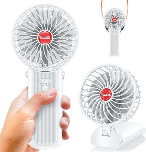 Amazon.com: Small Portable Fan Handheld and Rechargeable: White Mini ...