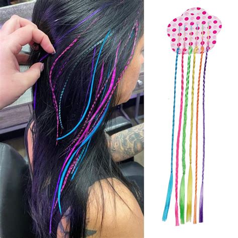 Verbier Colorful Dori Hair Extensions Hair Strips Artificial Color Hair ...