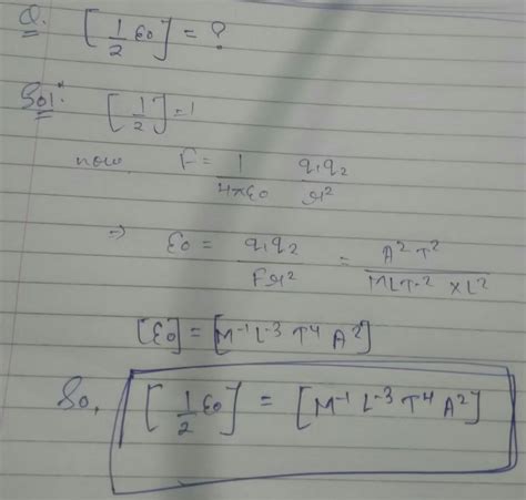 The dimension of 1/2 €0 where €0 ispermittivity of free space and E is ...