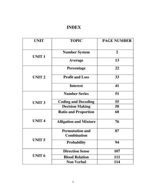 PEV 106 Workbook UNIT 1 - PEV - Table of content Topics Unit I Subject ...