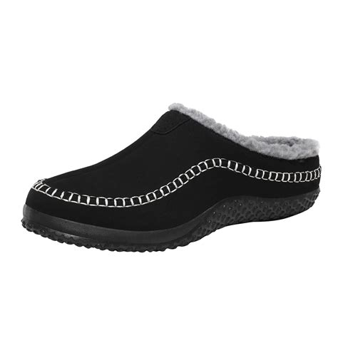 IUJSOY Mens Indoor Outdoor Slippers Memory Foam Clog House Shoes Wide ...