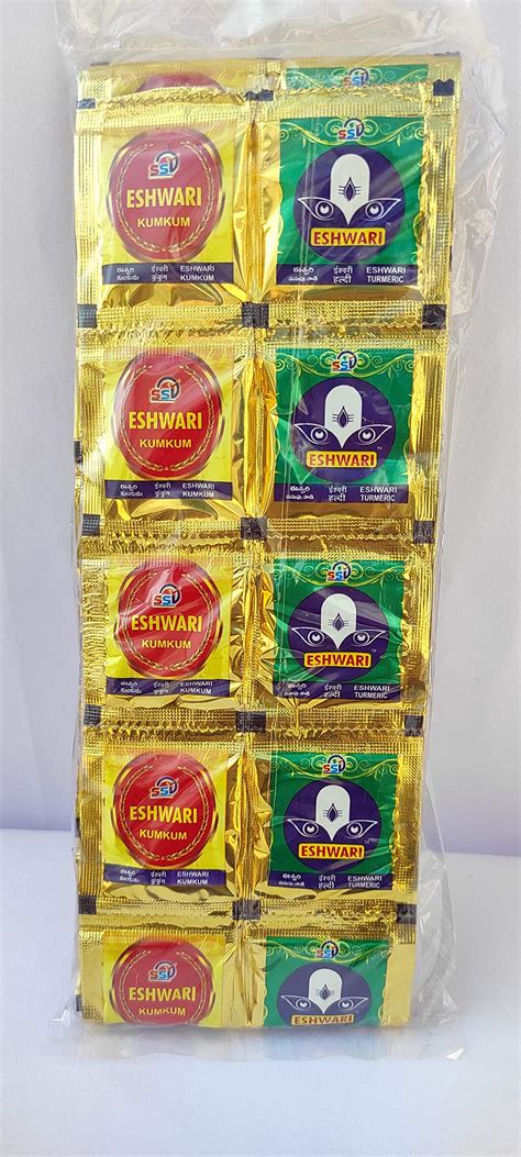 Buy SONAL Plastic Eshwari Pack of Both Haldi/Turmeric Powder & Kumkum ...