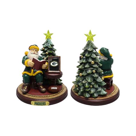The Memory Company - Green Bay Packers Christmas Story Santa Figurine - Multicolor 203200285 ...