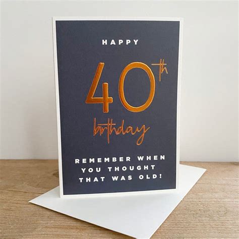 40th Birthday Card Messages