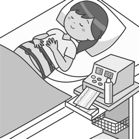 CTGモニタリングを行う妊婦さんのイラスト🎨【フリー素材】｜看護roo![カンゴルー]