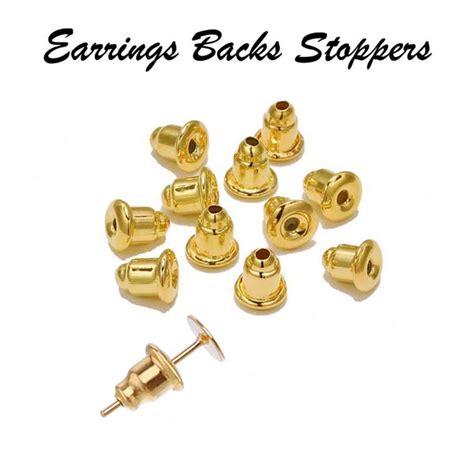 100pcs 5x6mm caps Earring Studs Backs Stopper Scrolls Ear Post Nuts Fi ...