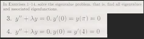 Image result for Eigenvalue Problem Solutions