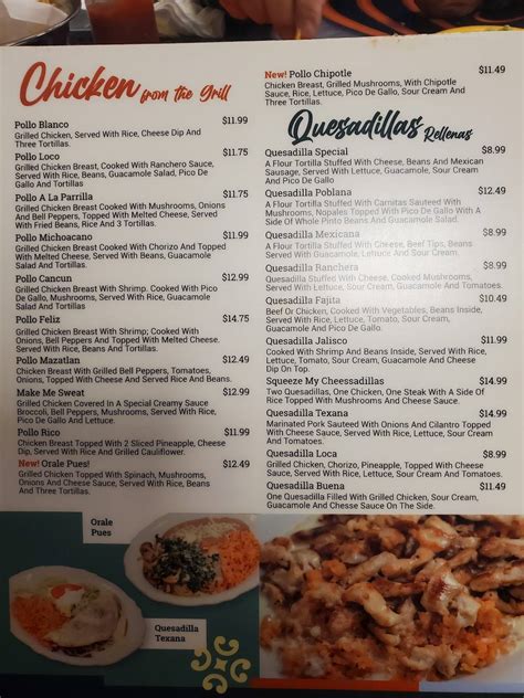 Menu at El Canelo Mexican Restaurant, North Kansas City