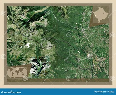 Junik, Kosovo. High-res Satellite. Major Cities Stock Illustration - Illustration of pristina ...