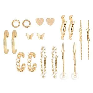 Joker & Witch Women Goldy-Locks Earring Set : Amazon.in: Fashion