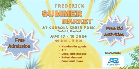 Frederick Summer Market at Carroll Creek Park, Carroll Creek Linear ...