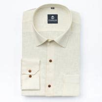 Milky White Color Linen Formal Shirts For Men – Punekar Cotton