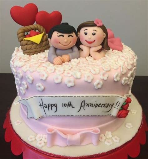 Cute Couple Anniversary Cake Online | YummyCake
