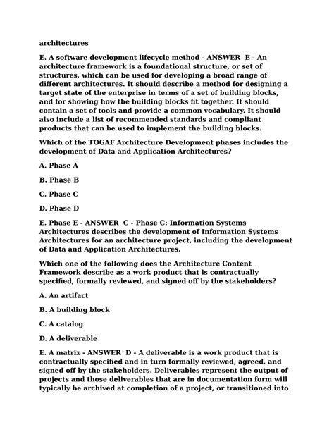 Image result for TOGAF Practice Questions