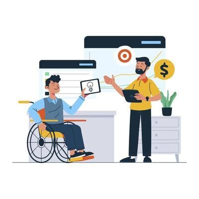 Diverse group collaborating