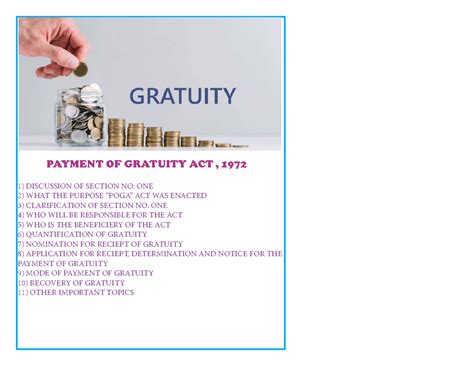 Gratuity Act 1972: Comprehensive Notes on Payment and Eligibility - Studocu