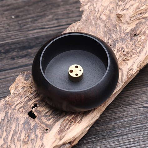 Incense Cone Plate Pentagram Stick Holder Yin Yang Wood Buddha Home ...