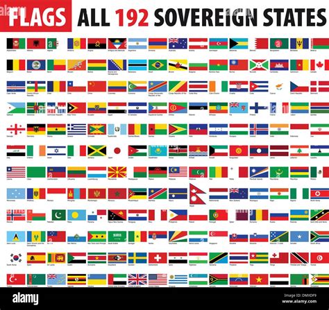 All 192 Sovereign States - World Flags Series Stock Vector Image & Art ...