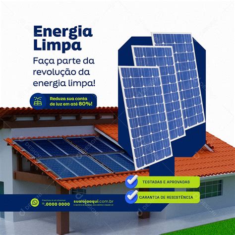 Solar Energy Cleans Social Media PSD Editable [download] - Designi