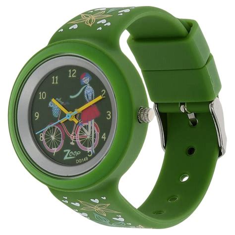 Buy Online Zoop By Titan Quartz Analog Green Dial PU Strap Watch for ...