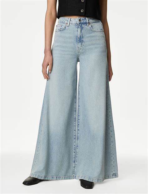 Buy Lyocell™ Blend Wide Palazzo Leg Jeans at Marks & Spencer