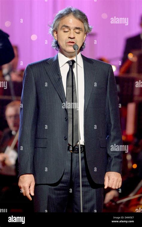 The blind italian tenor Andrea Bocelli performs at the 15th Jose ...