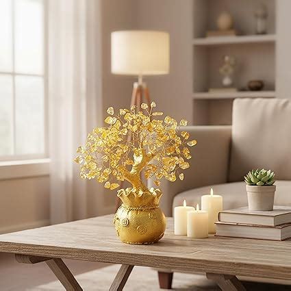 ZAICUS Lucky Feng Shui Citrine Tree Crystal Bonsai Money Tree