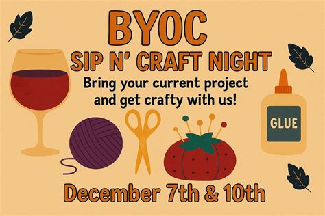 BYOC Sip N Craft Night, 19151 144th Avenue Northeast, Woodinville, WA ...