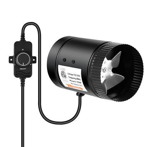 Buy iPower 4 Inch Inline Booster Speed, 106 CFM Ventilation Exhaust ...