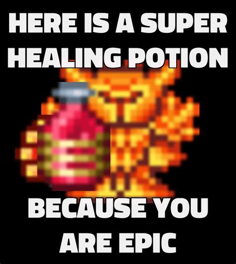 Super Healing Potion>Greater Healing Potion : r/Terraria