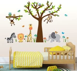 Newway Decaals Wallsticker Wild Animals Playing In Your Living Room ...