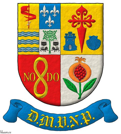 Coat of arms of F.J.L.D and M.A.S.S designed by them and emblazoned by ...