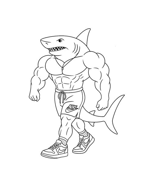 Kolorowanka Narysuj Tralalero Tralala Brainrot. Pobierz, wydrukuj lub ...