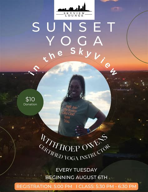 Sunset Yoga in the SkyView with Hoep Owens, SkyView Lounge, Mobile, 22 ...