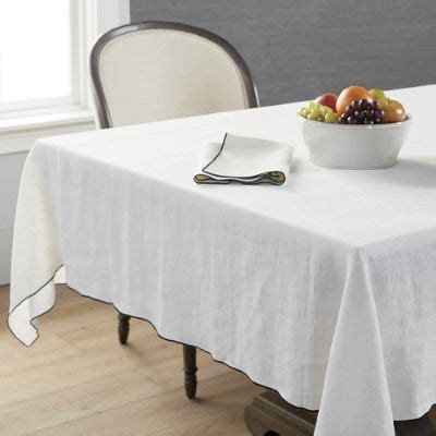 Isla Contrast Table Linens with Luxurious Linen Feel & Machine Washable