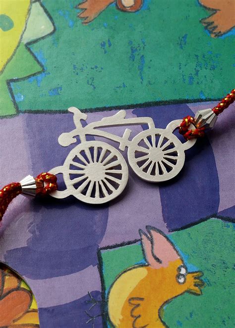 Get Silver Plated Bicycle Rakhi at ₹ 360 | LBB Shop