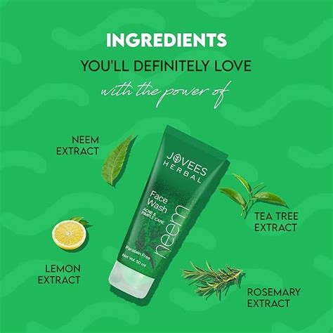 Jovees Herbal Neem Face Wash With Neem| For Oily & Acne Prone Skin | O ...