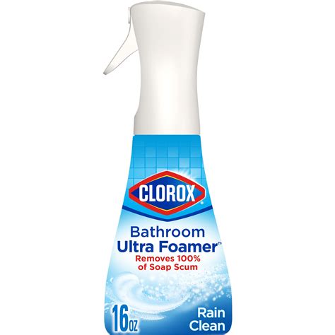 Clorox Bathroom Ultra Foamer Cleaner Spray, Rain Clean, 16 fl oz ...