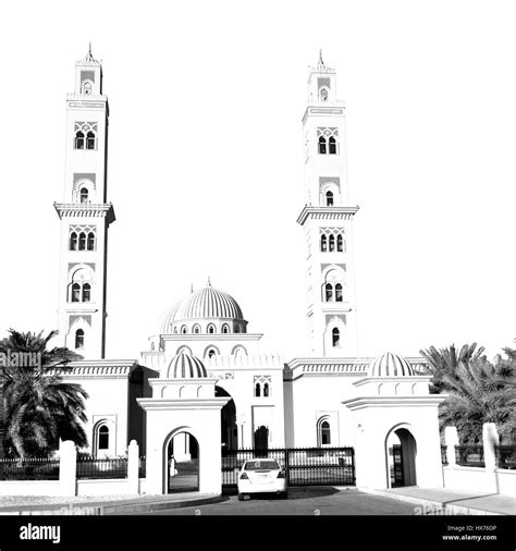 minaret and religion in clear sky in oman muscat the old mosque Stock Photo - Alamy