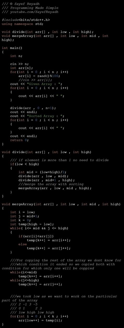 Image result for Merge Sort Algorithm C