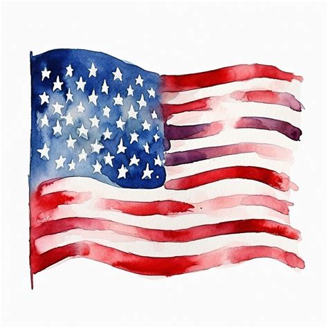 Watercolor American Flag Art Free Stock Photo - Public Domain Pictures