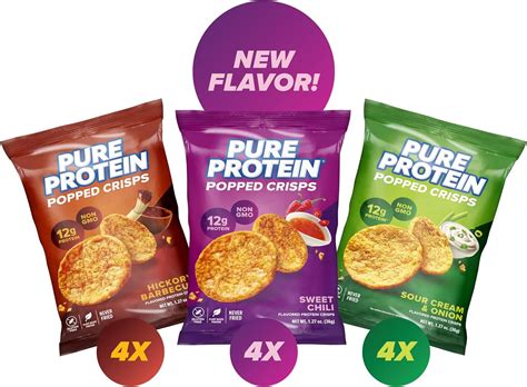 Amazon.com : Pure Protein Popped Crisps - Variety Pack: Hickory ...