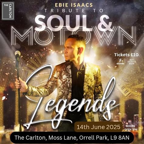 Ebie Isaacs Soul & Motown Night, 92 Moss Lane, Orrell Park, Liverpool ...