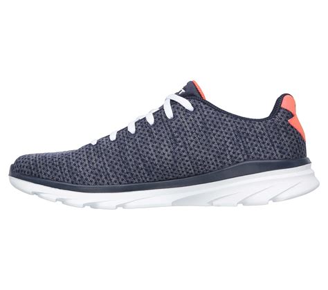 Skechers Navy/White Go Fit Tr Prima Walking Lace Up Shoes For Women ...