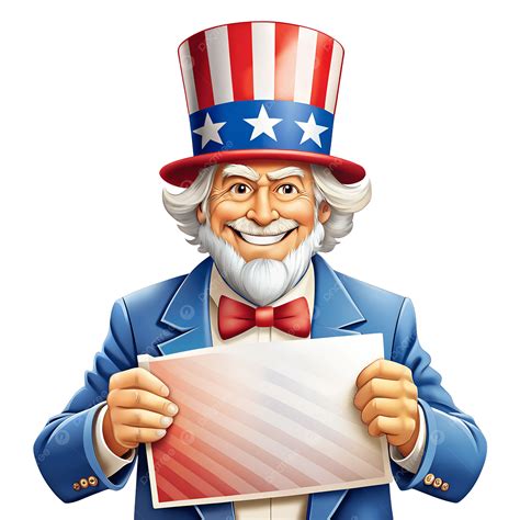 Uncle Sam Holding A Blank Sign Clipart Illustration, Uncle Sam Clipart ...