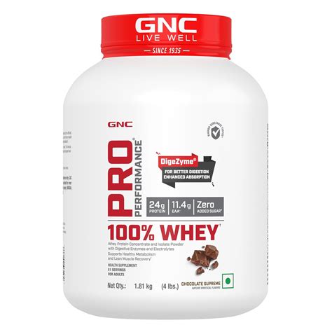 GNC Pro Performance 100% Whey Protein | 4 lbs | Muscle Growth | Muscle ...