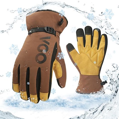 Vgo... -20℃/-4°F Waterproof Winter Work Gloves Cold Weather Waterproof ...