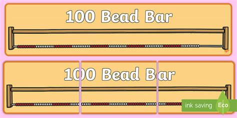 100 Bead Bar Display Banner (teacher made) - Twinkl