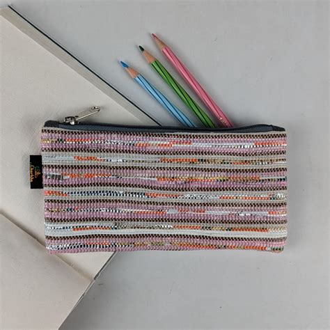 Upcycled Handwoven Pencil Pouch (PP0325-019) PS_W – reCharkha - The ...